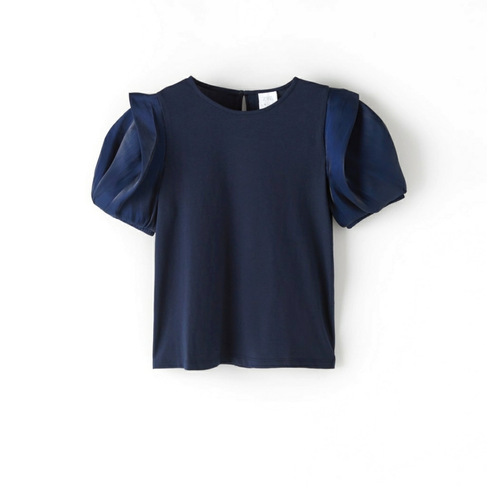 Silky organza sleeve Zara Tee